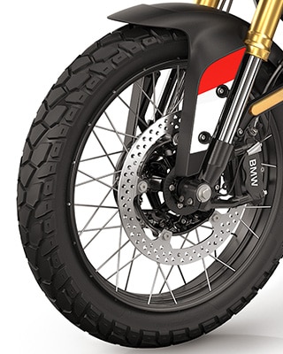 Kruisspaakwielen van de BMW F 450 GS