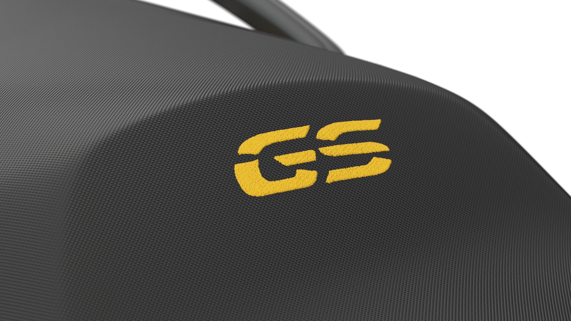 We zien de gele GS sticker op het zadel.