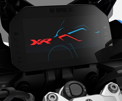 We zien de TFT-kleurendisplay van de F 900 XR.