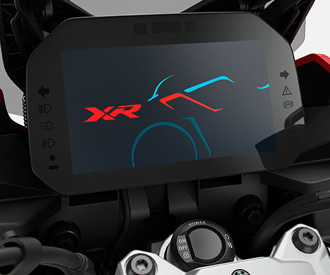 We zien de TFT-kleurendisplay van de F 900 XR.