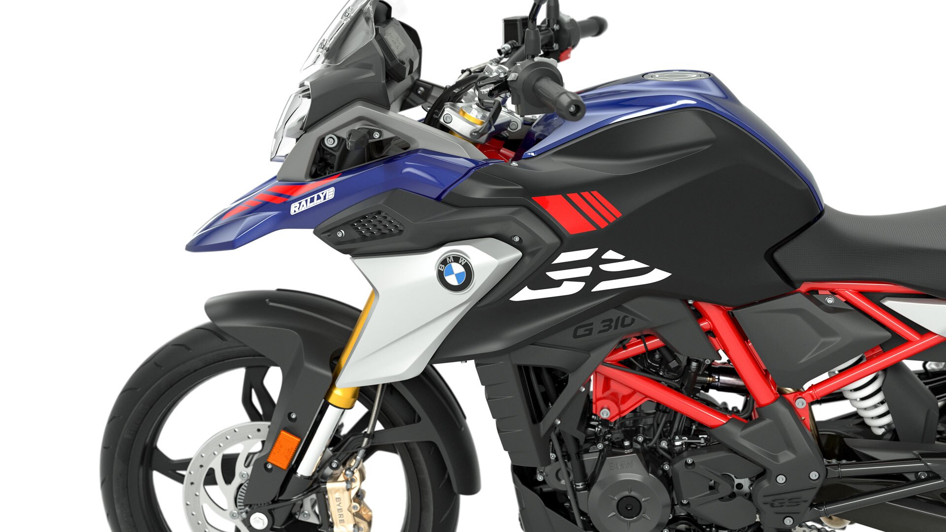 We zien de typische GS-flyline van de G 310 GS.