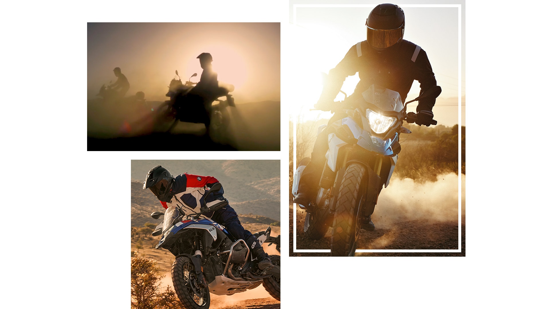 Collage van de BMW Motorrad GS-modellen.