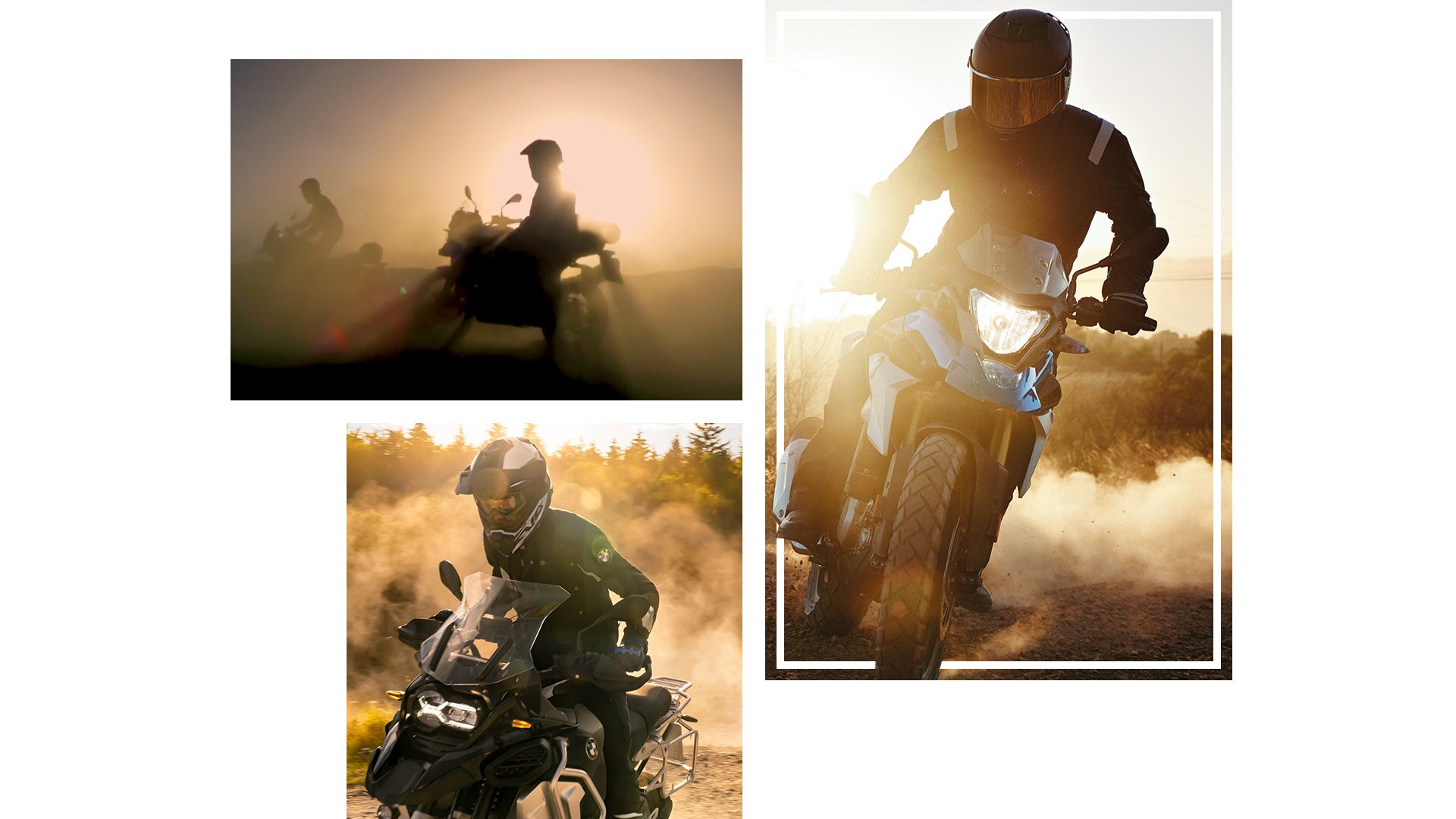 Collage van de BMW Motorrad GS-modellen.