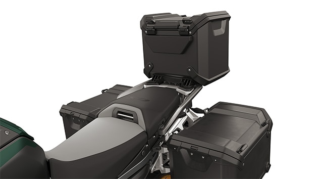 Bagagerek en kofferhouder incl. aluminium koffer zwart en topcase zwart