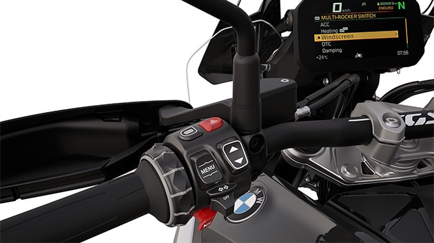 de DCC bij de R 1300 GS Triple Black