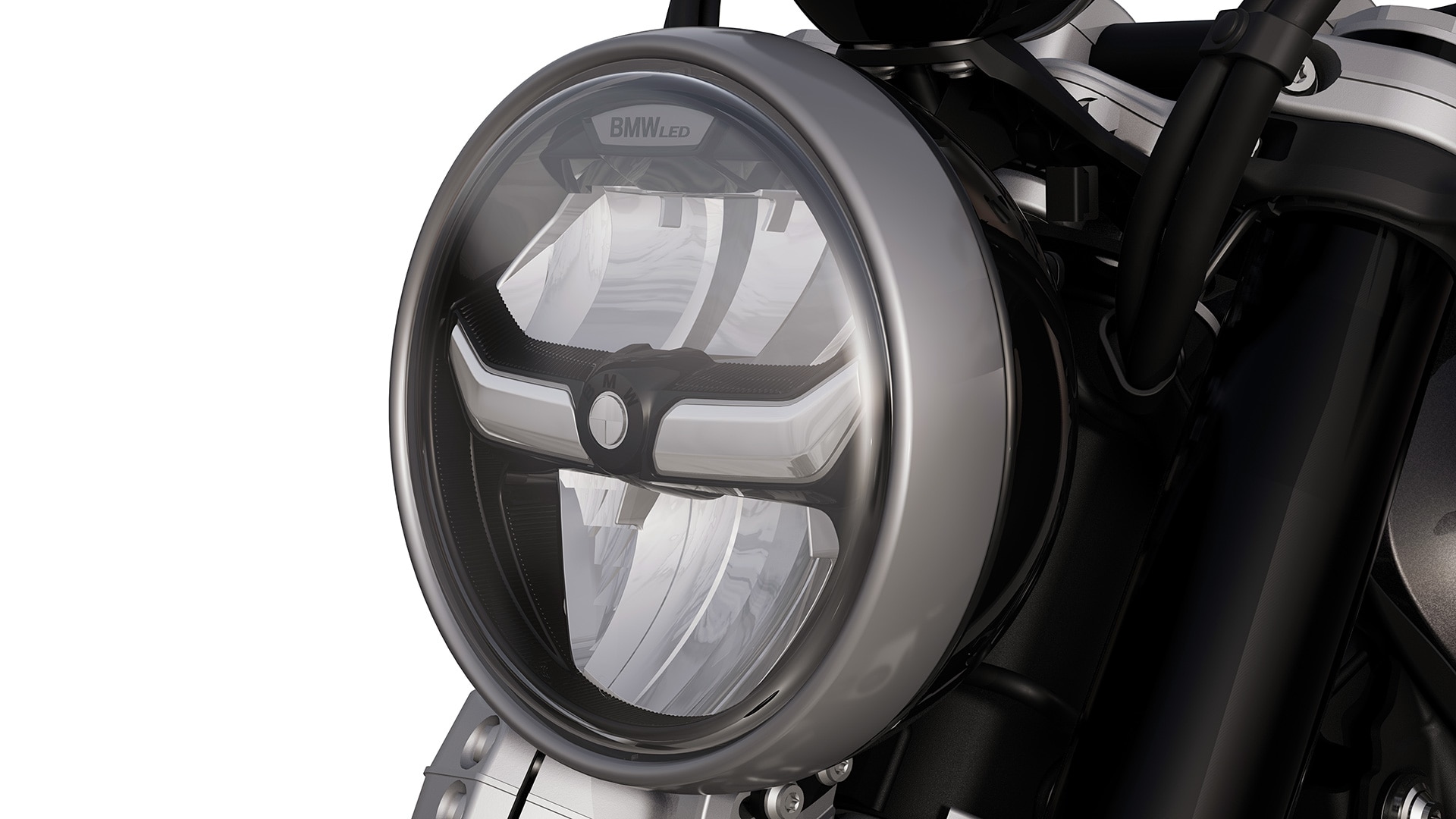 De R 12 van BMW Motorrad met LED-koplamp en dagrijverlichting