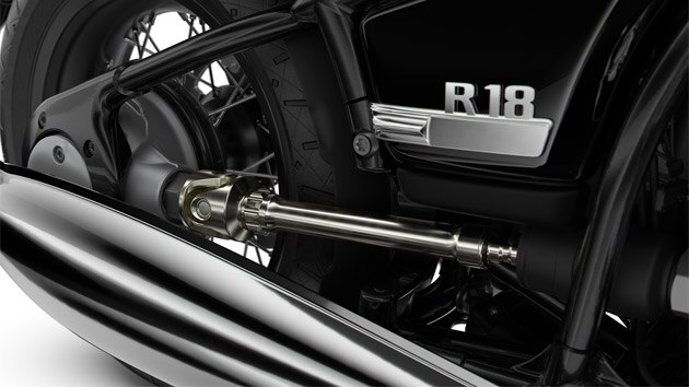 De open liggende cardanas: nog een icoon uit de BMW Motorrad historie.