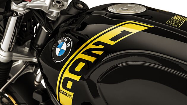 We zien het opschrift "1200 cc" op de tank van de R nineT Urban G/S.