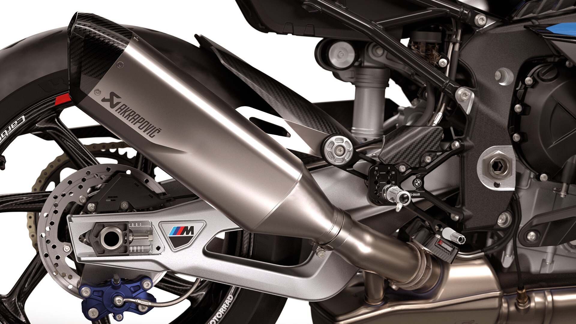 Volledig titanium uitlaatsysteem van de M 1000 RR