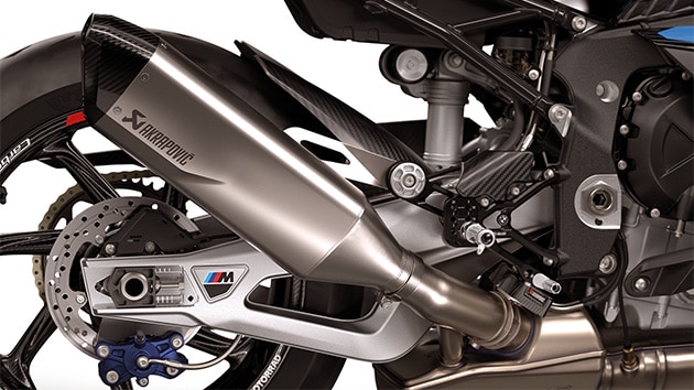 Volledig titanium uitlaatsysteem van de M 1000 RR