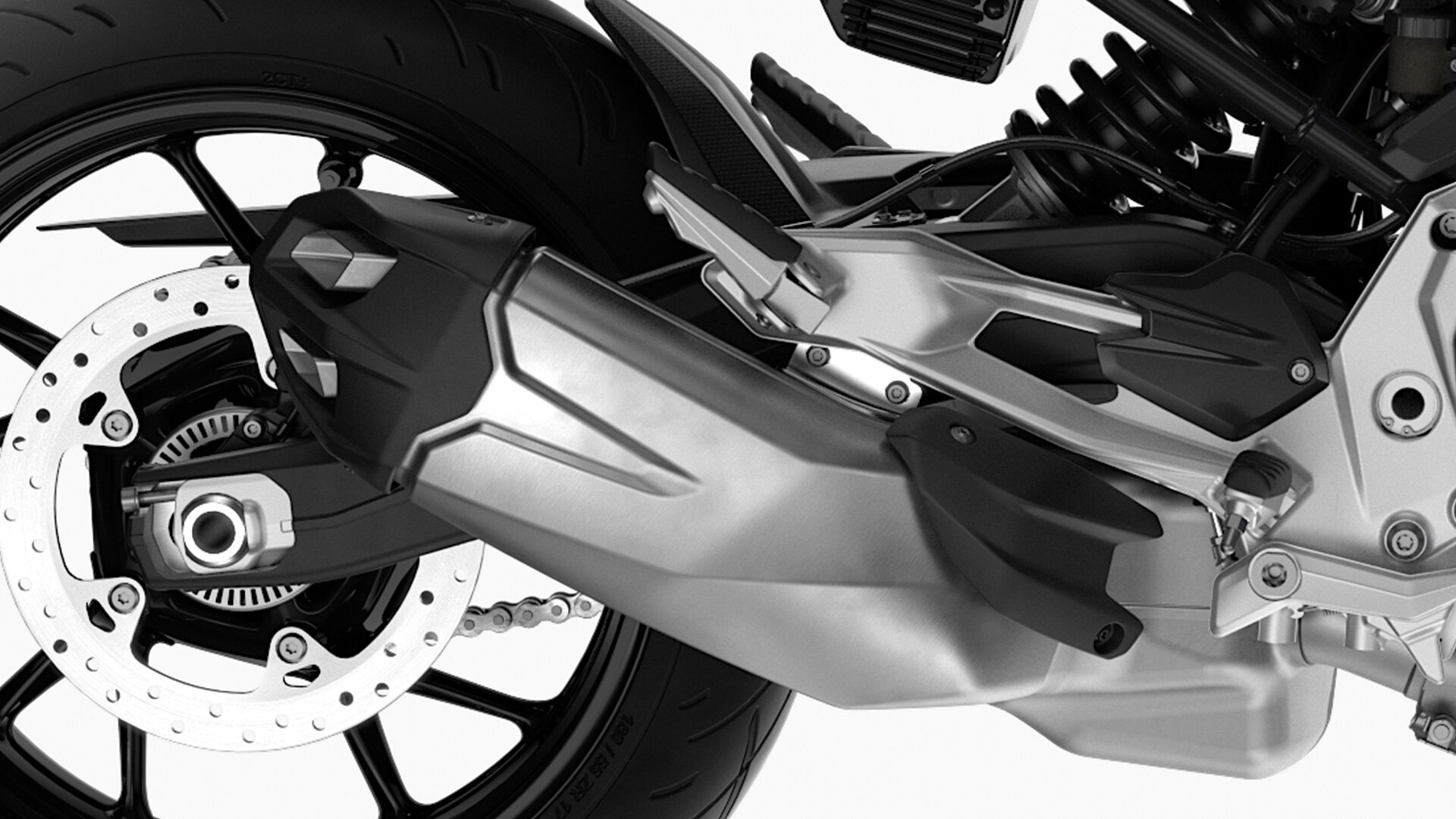 De korte uitlaat benadrukt de dynamiek van de F 900 R.