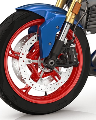 De velgen van de F 900 R van BMW Motorrad