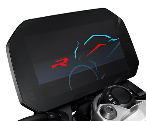 We zien het grote 6,5" TFT-display van de F 900 R.