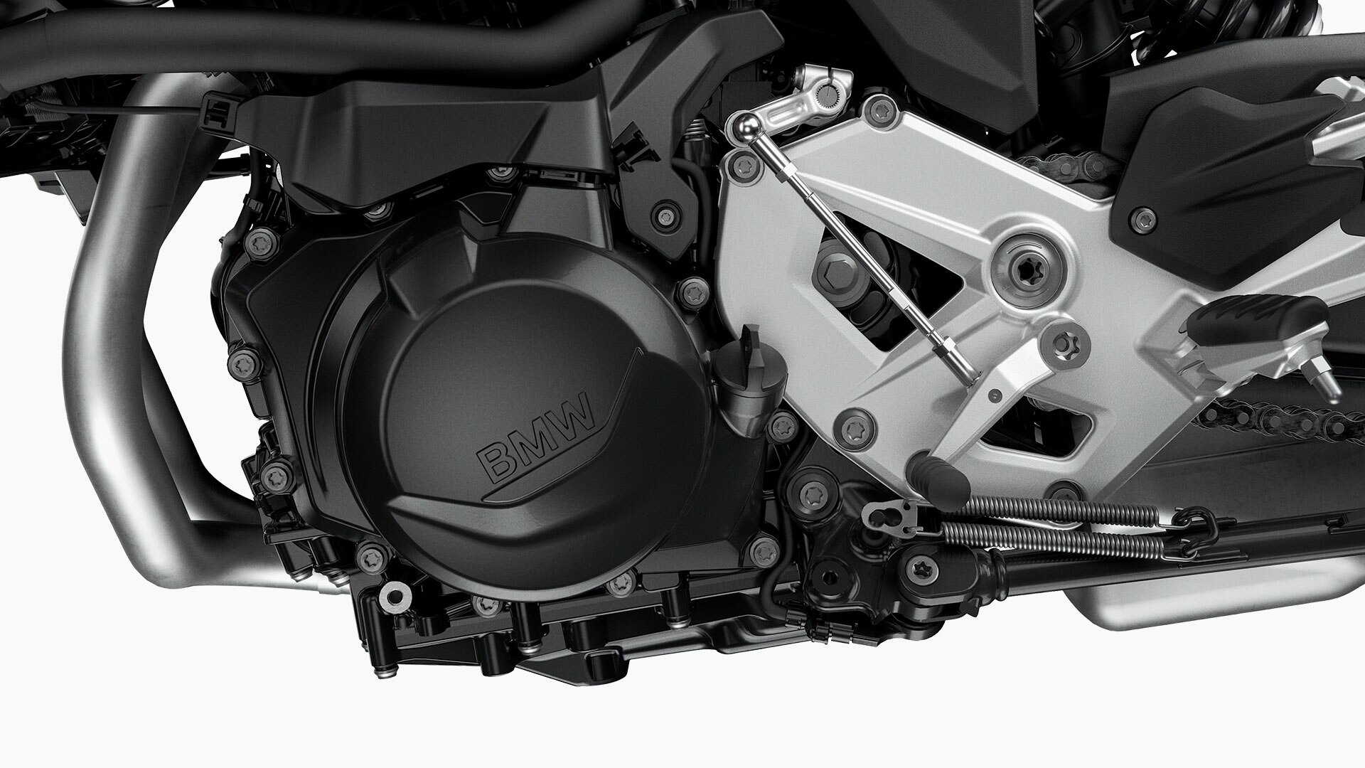 We zien het motorblok van de F 900 R. Dit is het kloppende hart van de F 900 R voor gegarandeerd rijplezier.