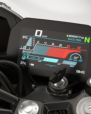 Rijmodi Pro en 6,5 inch-TFT van de F 450 RR van BMW Motorrad