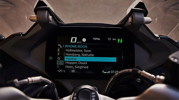 R 1250 RS Cockpit met TFT-display