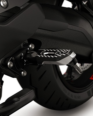 De instelbare voetsteunen set van de R 1300 RS van BMW Motorrad