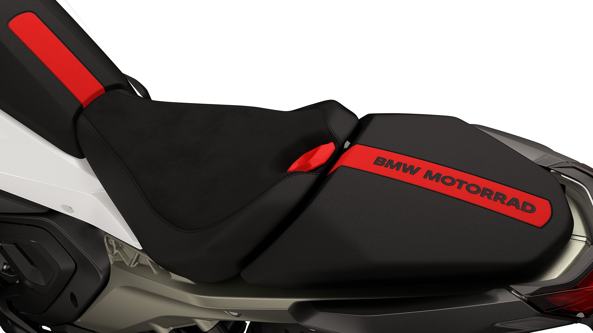 De gespoten buddyseat-inzet van de R 1300 RS van BMW Motorrad