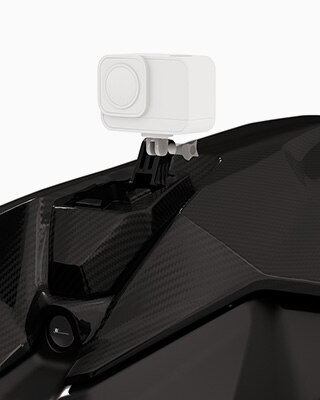 M carbon buddyseatafdekking met camera-adapter