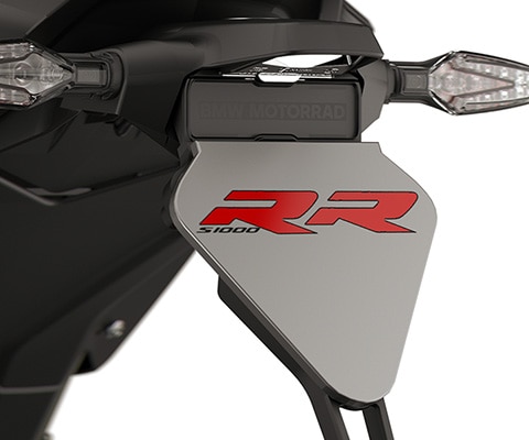 Dynamische achterkant met korte kentekenplaathouder van de S 1000 RR