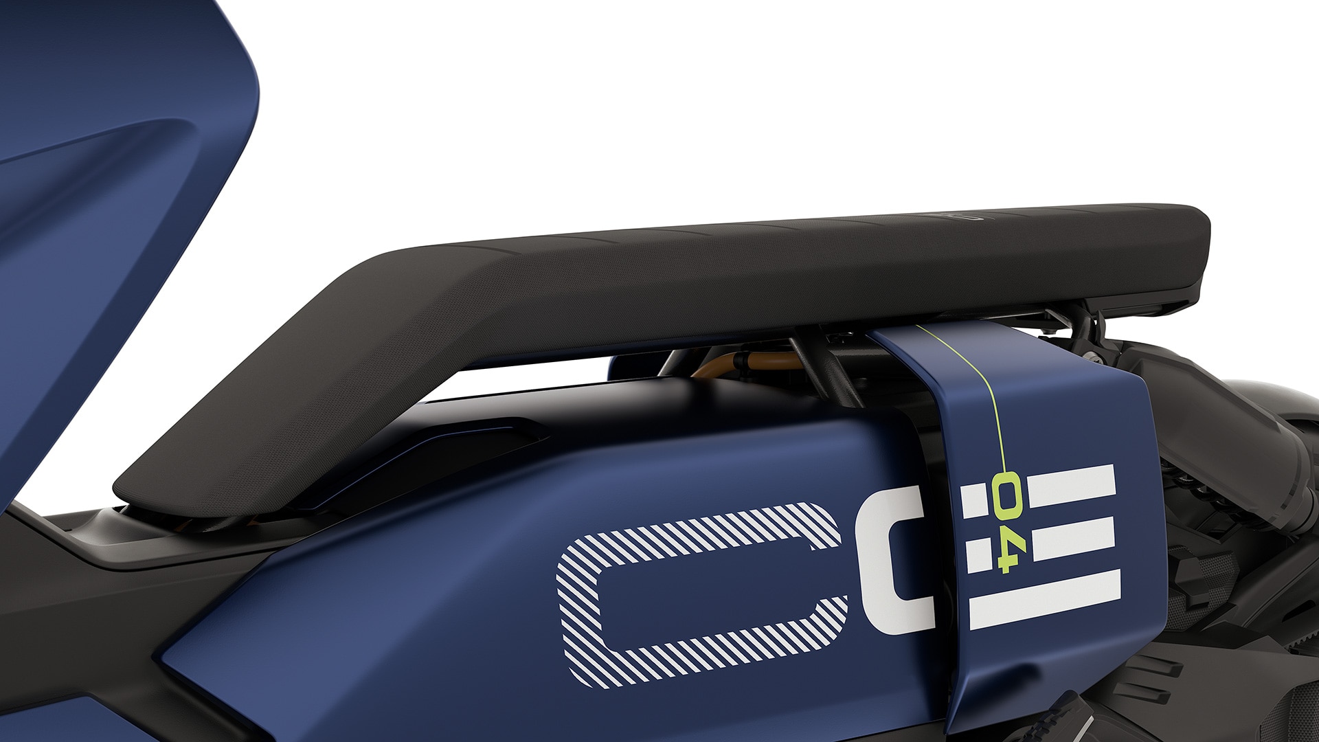 De comfort-buddyseat met stoelverwarming van de CE 04 van BMW Motorrad